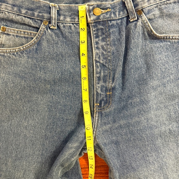 💖 Vintage Calvin Klein 100% Cotton Blue Denim Straight-Leg Jeans - Picture 12 of 16